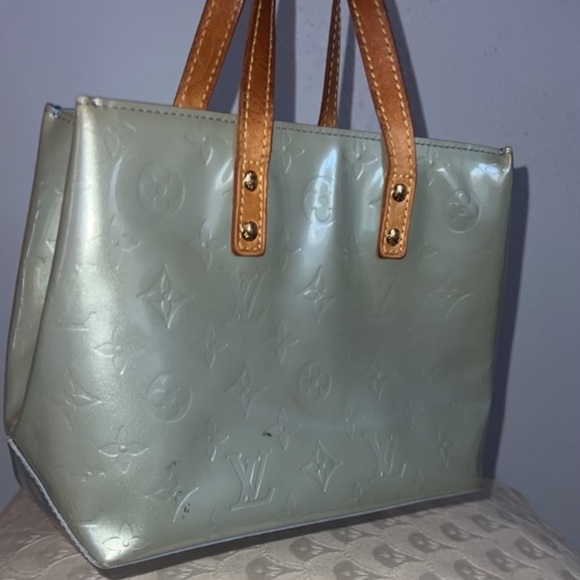 Light turquoise authentic Louis Vuitton vernis reade pm tote - Picture 7 of 7